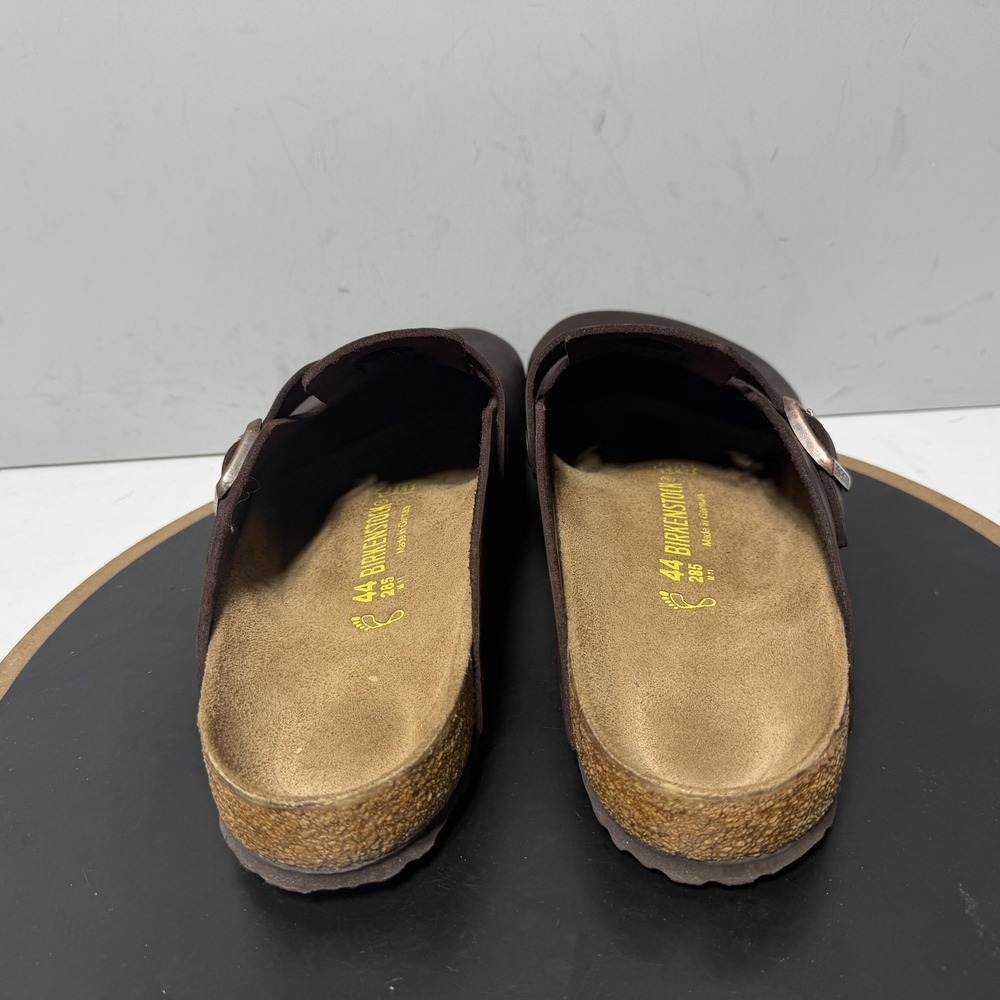Birkenstock Boston Sandals Shoes Mens Size 11 Brown Leather Clogs Made Germany - Picture 9 of 12